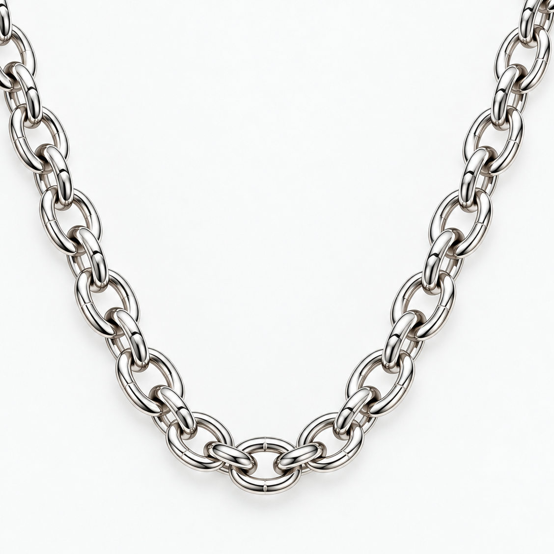 Classic Silver Tone Chain Necklace