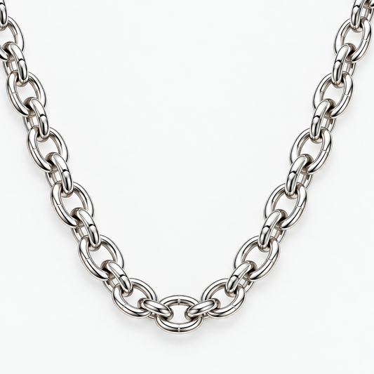 Classic Silver Tone Chain Necklace