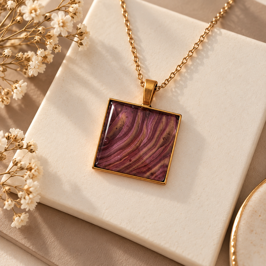 Pendant - Golden magenta